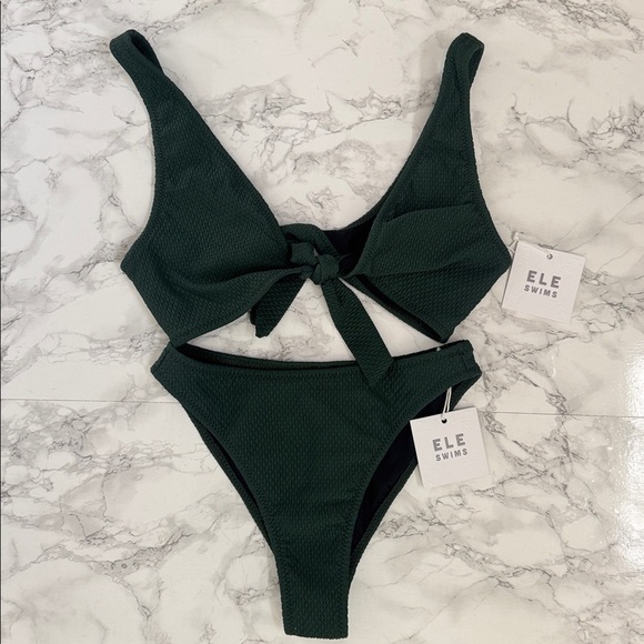 ele swims Other - Ele Swims Dark Green Bikini Set Medium Alice Medium Top Small Bottoms